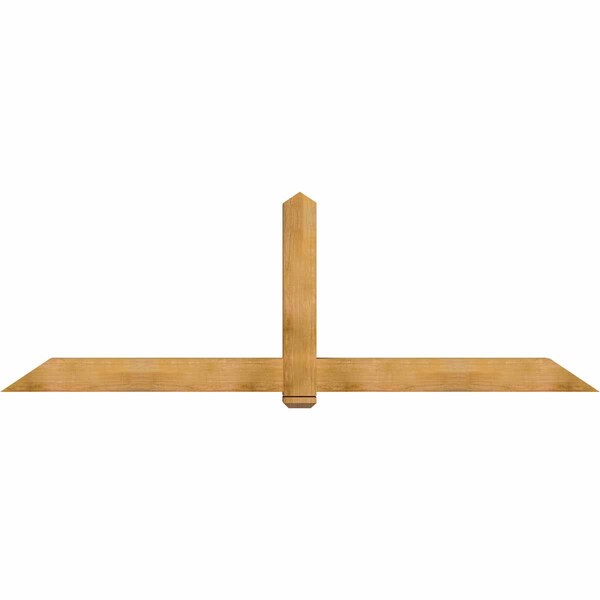 Ekena Millwork Eugene Rough Sawn Timber Gable Bracket, Western Red Cedar, 108"W x 36"H x 6"D x 6"F, 8/12 Pitch GBW108X36X0606EUG00RWR - main